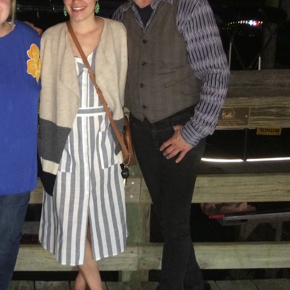 Last one! Blue Stripe Cotton Dress - Picture 7 of 7